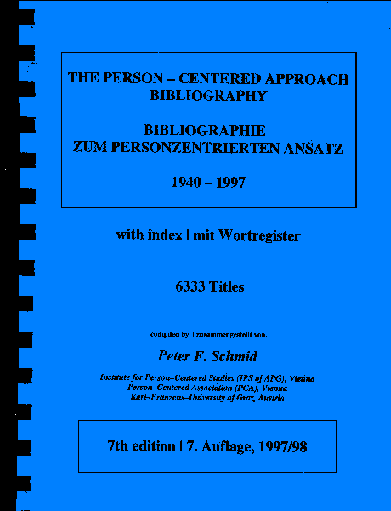Printed versions of bibliographies: PCA, C. Rogers